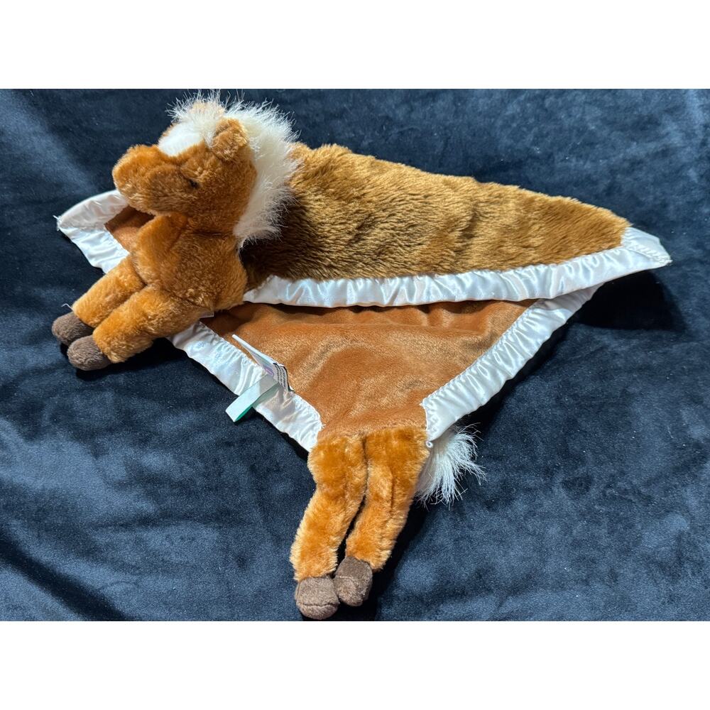 My Banky BROOKE Brown Horse Baby Security Blanket Lovey Lovie Lori Turner